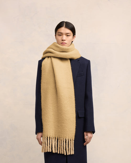 Bicolor Double-Sided Scarf With Ami Alexandre Mattiussi Tab - 2 - Ami Paris