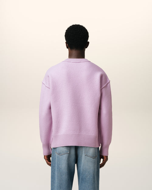 Purple Wool Ami de Coeur Sweater - 5 - Ami Paris