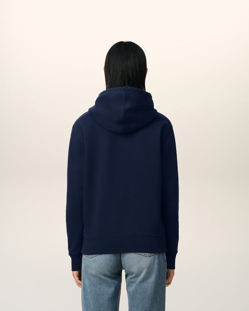 Navy Cotton Ami de Coeur Hoodie - 11 - Ami Paris