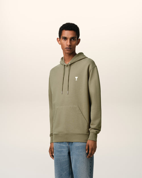 Green Cotton Ami de Coeur Hoodie - 6 - Ami Paris