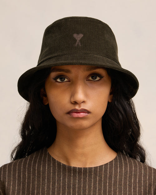 									Tonal Ami de Coeur Embroidery Bucket Hat - 3								 - Ami Paris