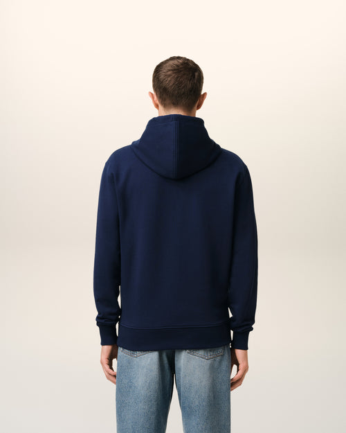 Navy Cotton Ami de Coeur Hoodie - 5 - Ami Paris