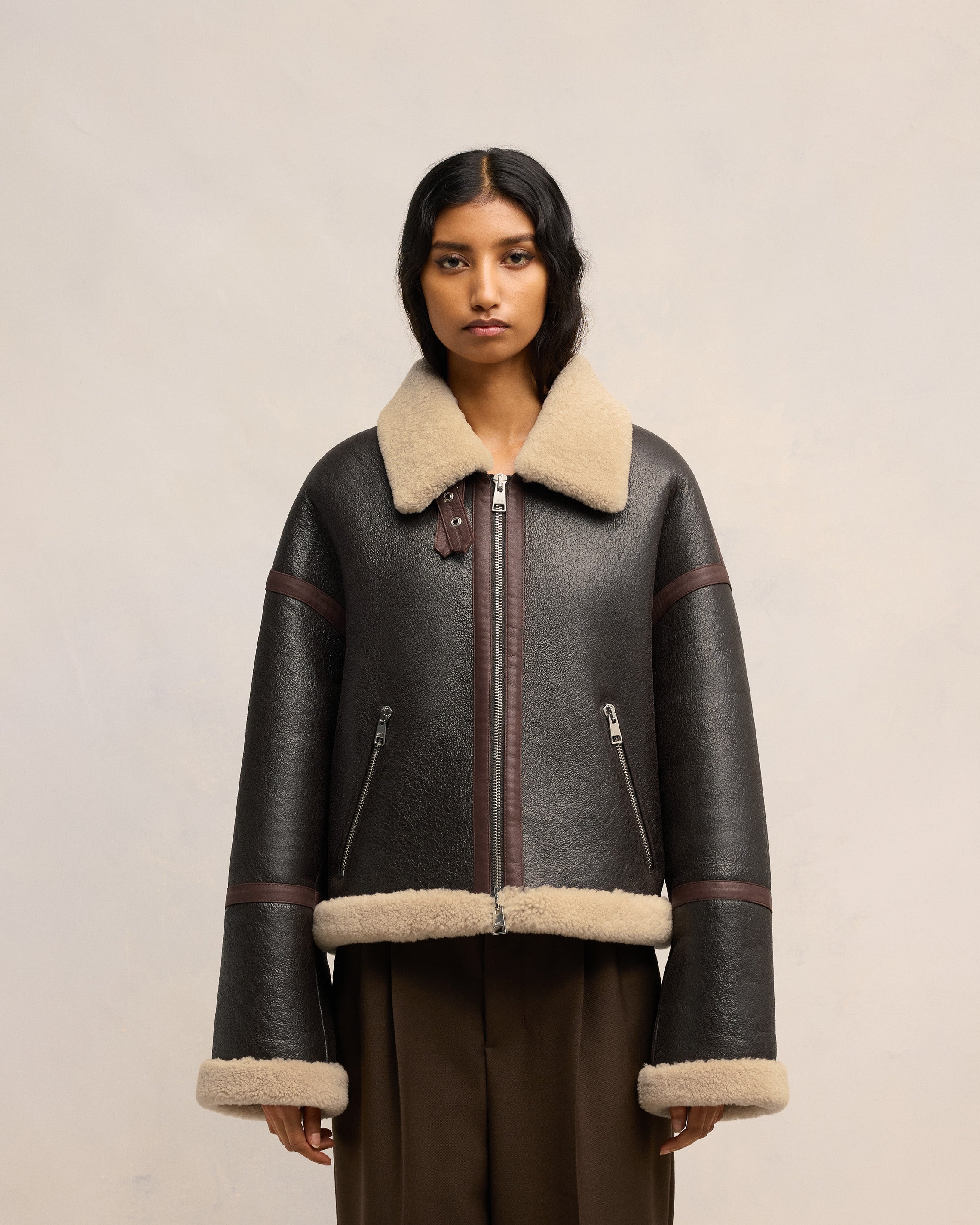 Shearling Zipped Jacket