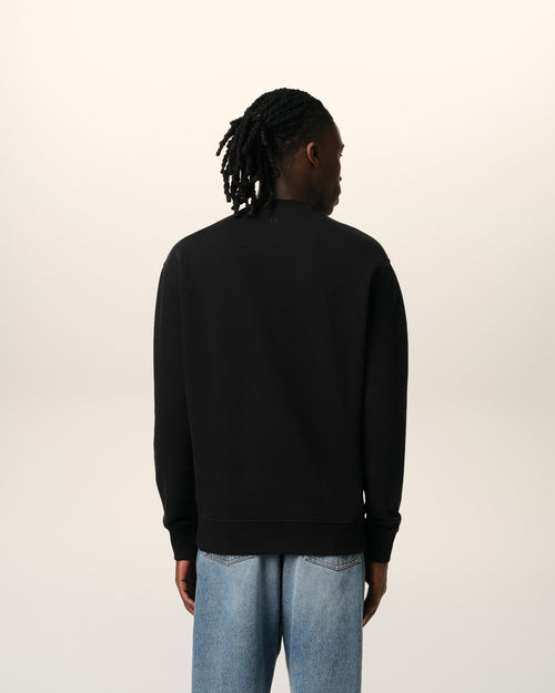 Black Cotton Ami de Coeur Sweatshirt - 5 - Ami Paris