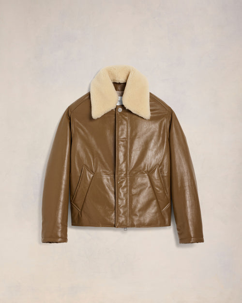 Leather Padded Jacket - 2 - Ami Paris