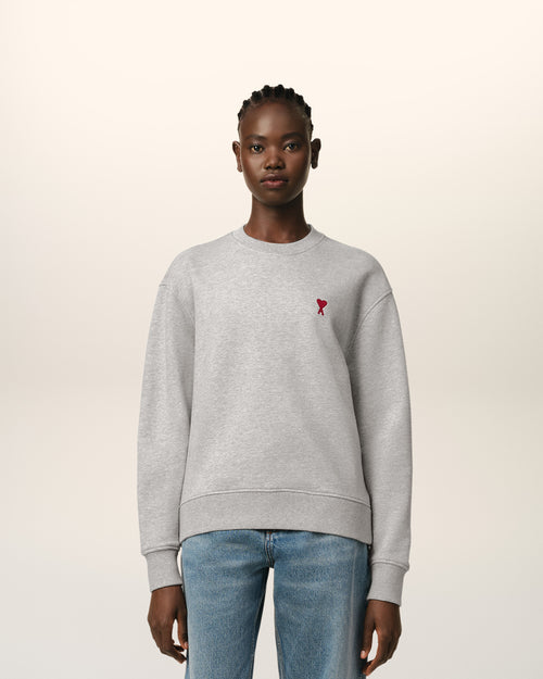 							Grey Cotton Ami de Coeur Sweatshirt - 3						 - Ami Paris