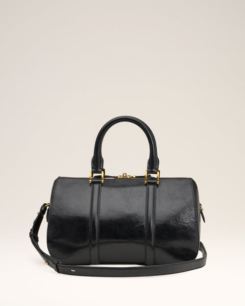 Black Leather Boston Bag - 3 - Ami Paris