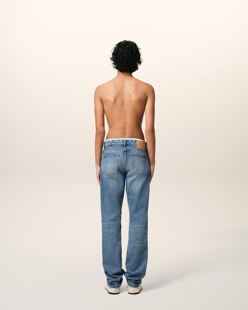 Classic-Fit-Jeans aus blauer Baumwolle - 4 - Ami Paris