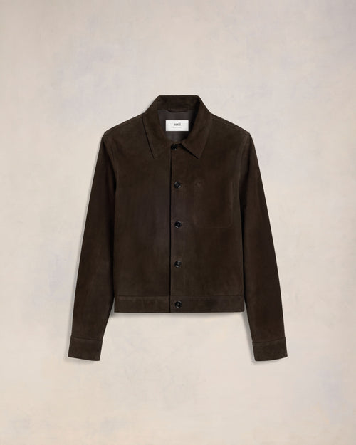 Leather Buttoned Overshirt - 2 - Ami Paris