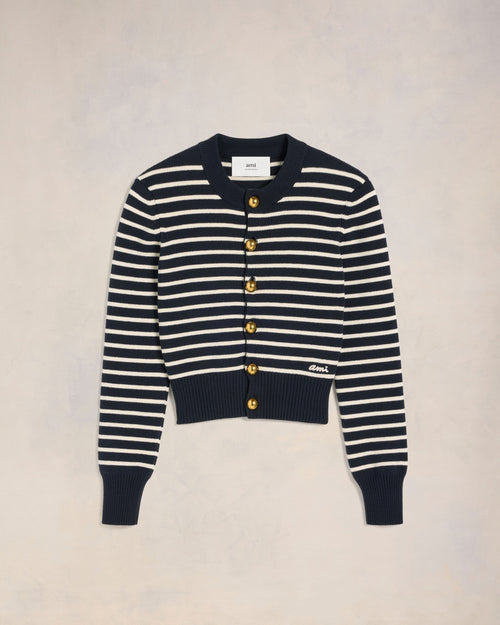 Striped Sailor Cardigan - 2 - Ami Paris