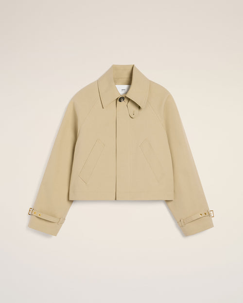 									Beige Cotton Buttoned Jacket - 3								 - Ami Paris