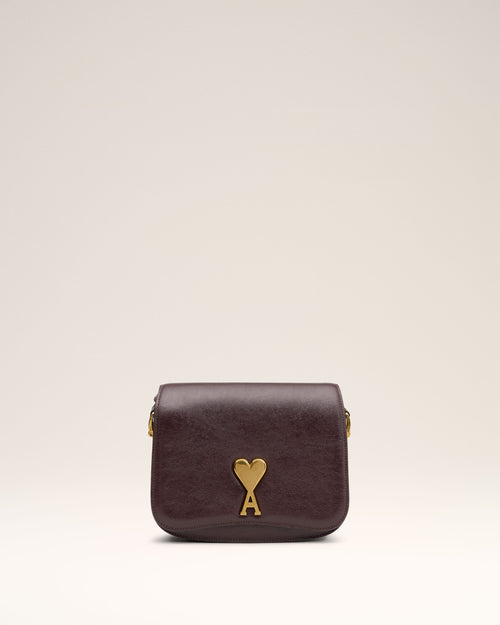 Burgundy Leather Paris Paris Bag - BLACK - Ami Paris