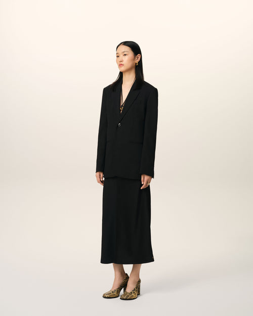 Black Wool Semi-Lined Jacket - 6 - Ami Paris