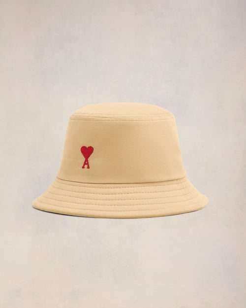 							Red Ami de Coeur Embroidery Bucket Hat - 3						 - Ami Paris