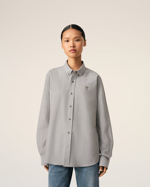 Green Cotton Button-Down Ami de Cœur Shirt - 9 - Ami Paris