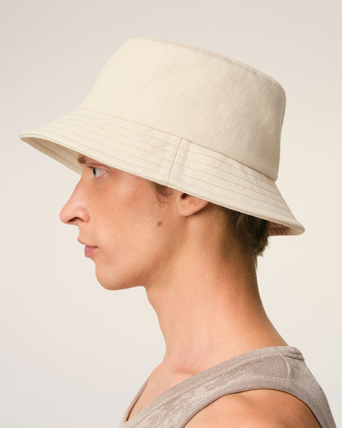 Beige Cotton Ami de Coeur Embroidery Bucket Hat - 5 - Ami Paris