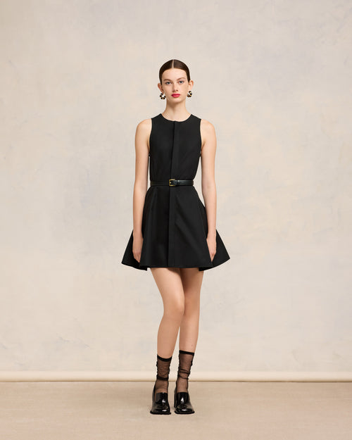 Short Dress With Hidden Tab - 1 - Ami Paris