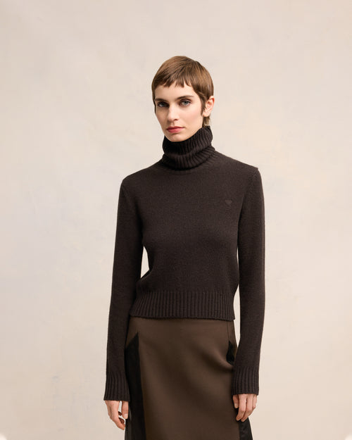 Cashmere Ami de Coeur Turtle Neck Sweater - 3 - Ami Paris