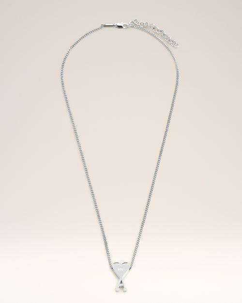 Silver Brass Ami de Coeur Pendant Necklace - 1 - Ami Paris