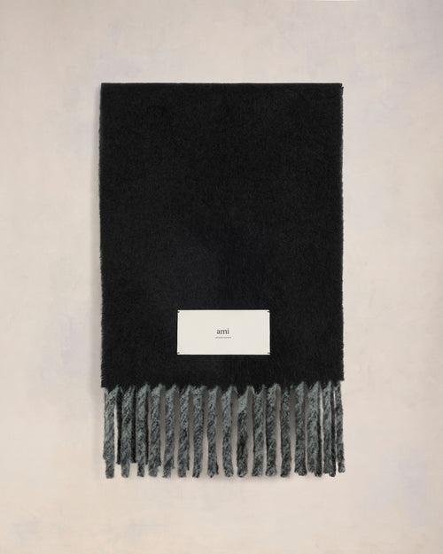 							Bicolor Double-Sided Scarf With Ami Alexandre Mattiussi Tab - 3						 - Ami Paris