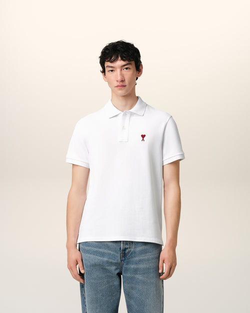 White Cotton Ami de Coeur Polo Shirt - 2 - Ami Paris