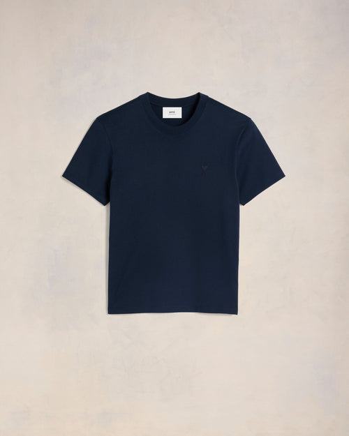 Navy Cotton Ami de Coeur T-Shirt - 2 - Ami Paris