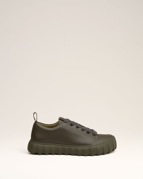 Green Leather Low Top Tempo Sneakers - 2 - Ami Paris