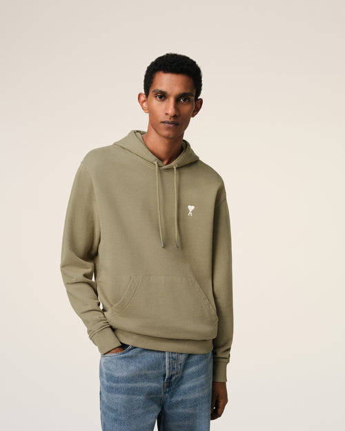 Green Cotton Ami de Coeur Hoodie - 3 - Ami Paris