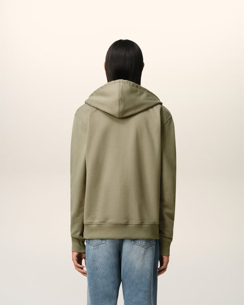 Hoodie Vert Ami de Coeur En Coton - 5 - Ami Paris