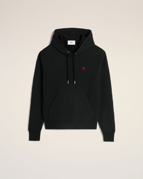 Black Cotton Ami de Coeur Hoodie - 2 - Ami Paris