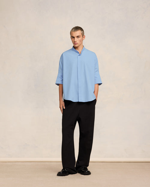 Oversize Shirt With Mao Collar - 1 - Ami Paris