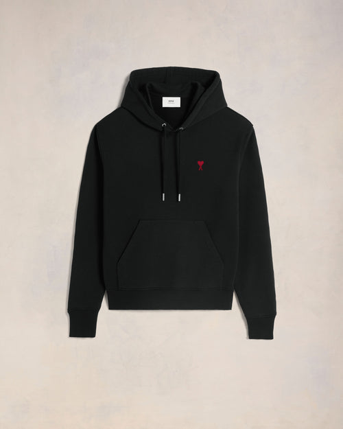 Black Cotton Ami de Coeur Hoodie - 4 - Ami Paris