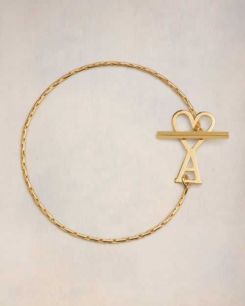 							Gold Brass Ami de Coeur Chain Bracelet - 3						 - Ami Paris