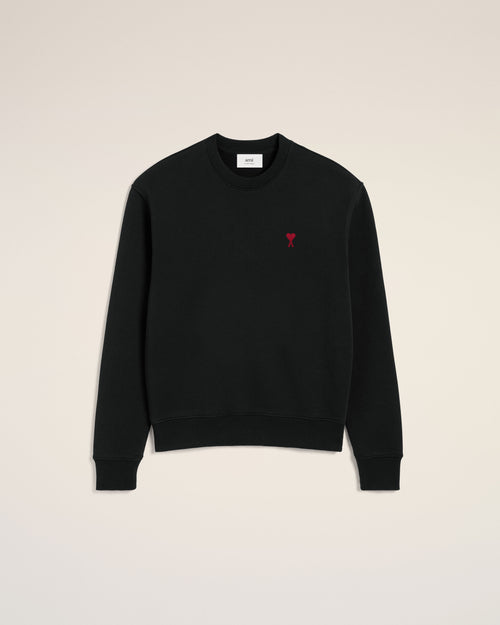 Black Cotton Ami de Coeur Sweatshirt - 7 - Ami Paris