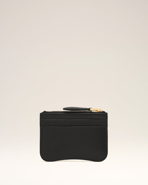 Black Leather Zipped Card Holder - 2 - Ami Paris