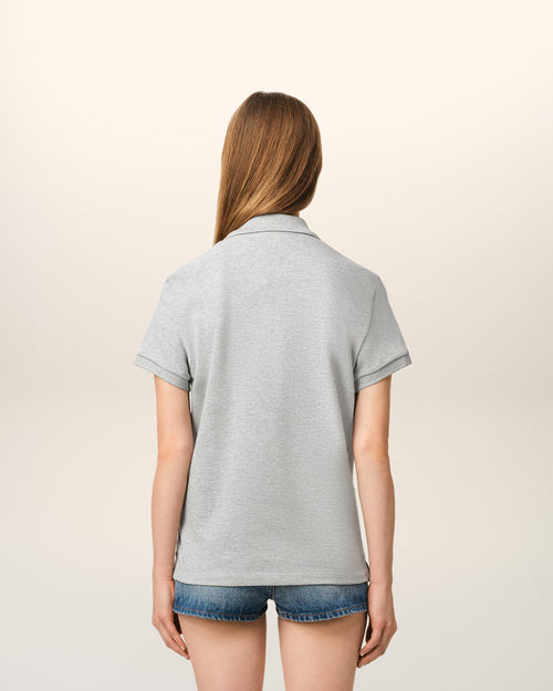 Grey Cotton Ami de Coeur Polo Shirt - 11 - Ami Paris