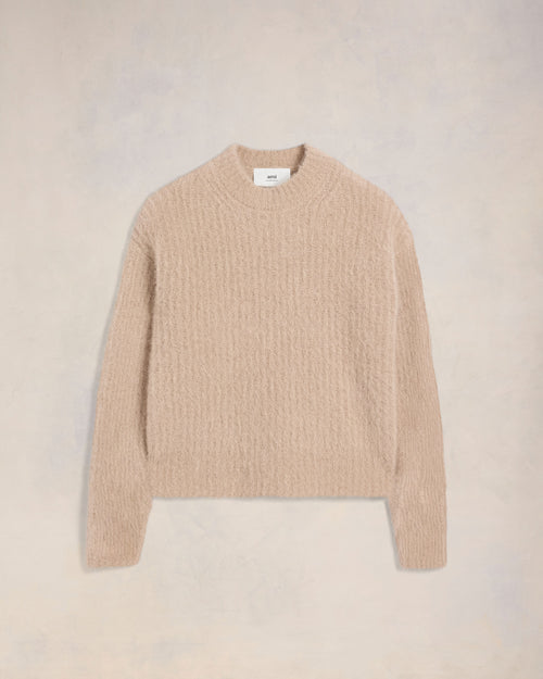 								Alpaca Mohair Ribbed Sweater - 3							 - Ami Paris