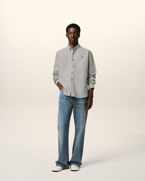 Green Cotton Button-Down Ami de Cœur Shirt - 2 - Ami Paris