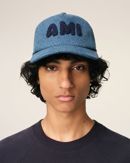 Blue Cotton Ami Paris Patch Trucker Cap - 2 - Ami Paris