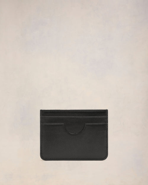 Black Leather Ami de Coeur Card Holder - 4 - Ami Paris