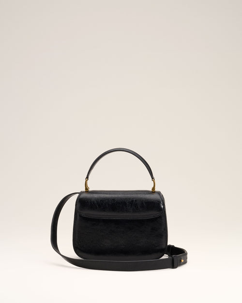 Black Leather Top Handle Paris Paris Bag - 10 - Ami Paris