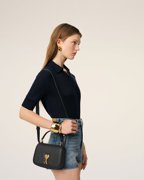 									Sac Top Handle Paris Paris Noir En Cuir - 3								 - Ami Paris