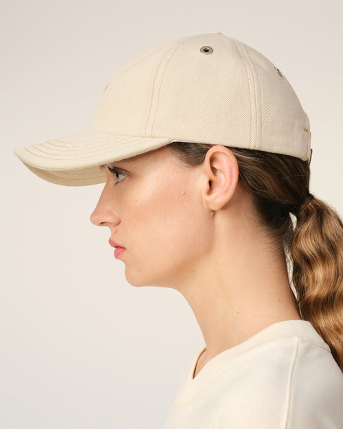 Beige Cotton Ami de Coeur Embroidery Cap - 11 - Ami Paris