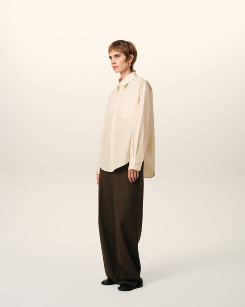 Beige Cotton Ami de Coeur Boxy Shirt - 12 - Ami Paris