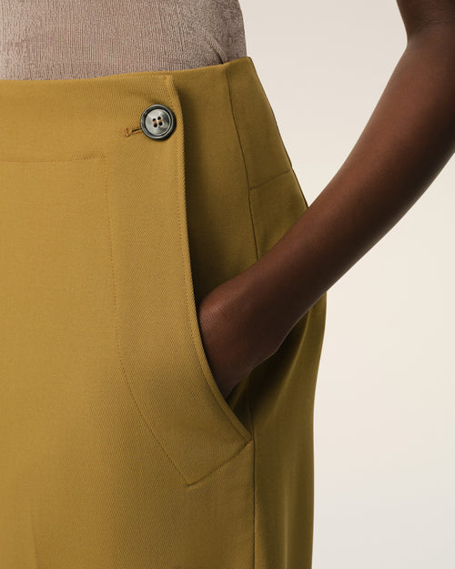 Mustard Wool Sailor Trousers - 5 - Ami Paris