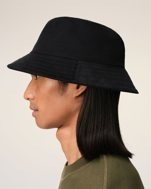 Black Cotton Ami de Coeur Embroidery Bucket Hat - 5 - Ami Paris