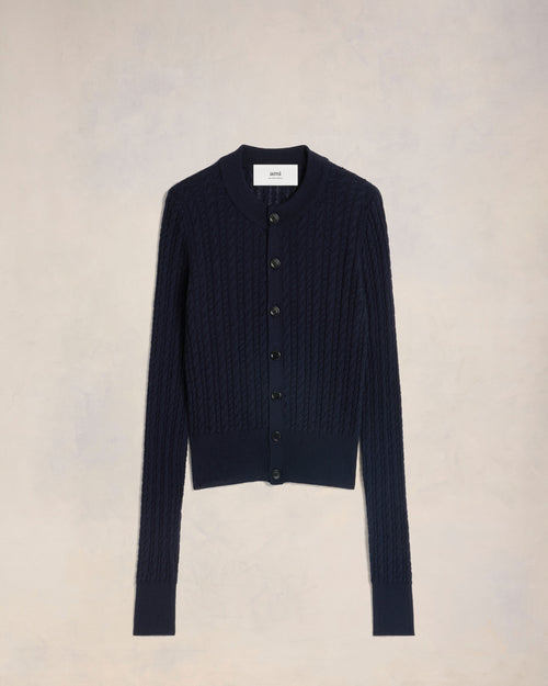 								Cable Knit Cardigan - 3							 - Ami Paris