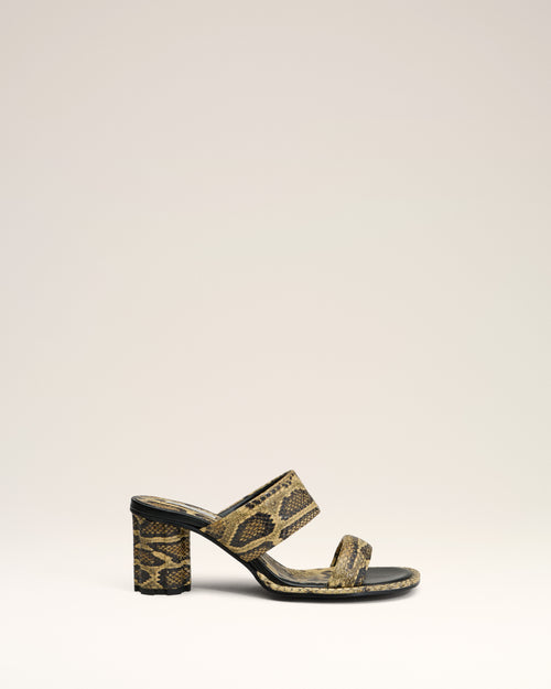 									Beige Leather Piano Sandals - 3								 - Ami Paris