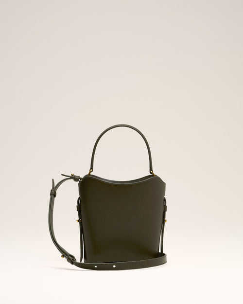 Green Leather Mini Paris Paris Bucket Bag - 9 - Ami Paris