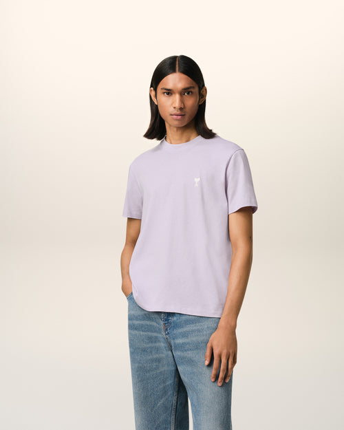 Purple Cotton Ami de Coeur T-Shirt - 2 - Ami Paris